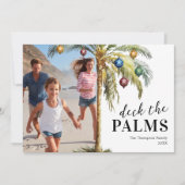 Cartes Pour Fêtes Annuelles Deck the Palms Beach Christmas (Devant)