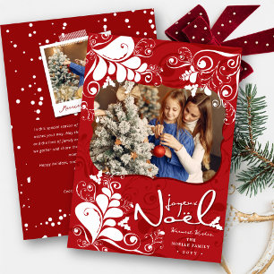 Cartes Pour Fêtes Annuelles Déco Mistletoes Feuilles Joyeux Noel Photo de Noël