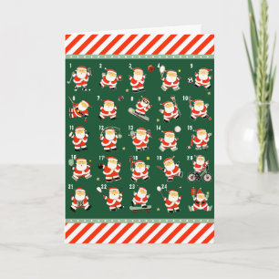 Cartes Pour Fêtes Annuelles Décompte des sports de Noël