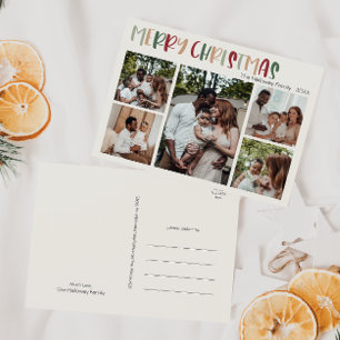 Cartes Pour Fêtes Annuelles Décontracté Coloré Noël Cinq photo