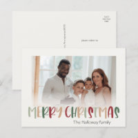 Décontracté Coloré Noël Faded Photo