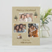 Cartes Pour Fêtes Annuelles Décontracté Russe Joyeux Noël Photo (Debout devant)