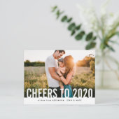 Cartes Pour Fêtes Annuelles Décontractée Soirée À 2020 Script Moderne Photo De (Debout devant)