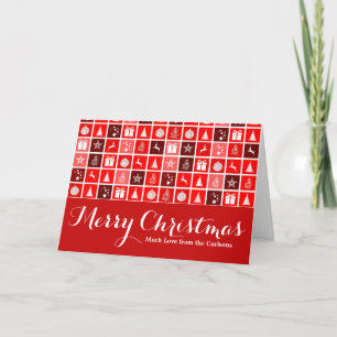 Cartes Pour Fêtes Annuelles Décor de Noël Motif rouge