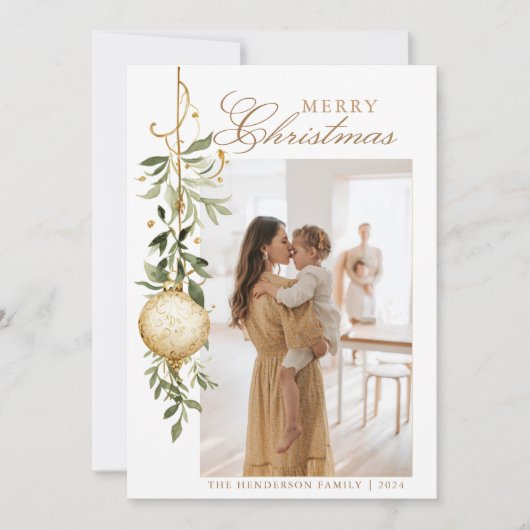 Cartes Pour Fêtes Annuelles Décor de Noël raffiné (Devant)