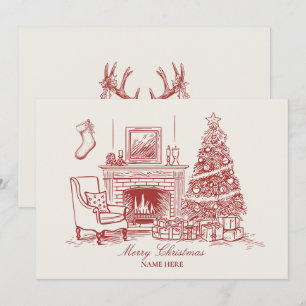 Cartes Pour Fêtes Annuelles Décor de Noël vintage