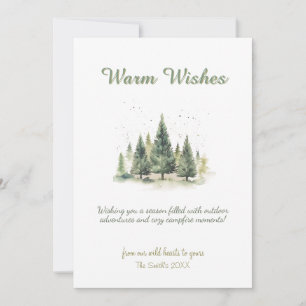 Cartes Pour Fêtes Annuelles Décor des cerfs de Noël en plein air