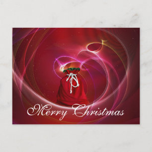 Cartes Pour Fêtes Annuelles Décor rouge simple et élégant Neige Joyeux Noël