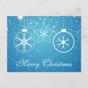 Cartes Pour Fêtes Annuelles Décor rouge simple et élégant Neige Joyeux Noël