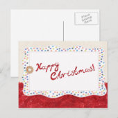 Cartes Pour Fêtes Annuelles Décor rustique simple et élégant Joyeux Noël (Devant / Derrière)