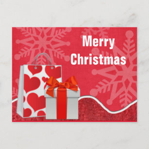 Cartes Pour Fêtes Annuelles Décor simple et élégant de Noël Rouge Joyeux