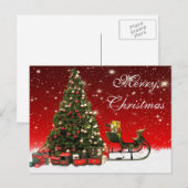 Cartes Pour Fêtes Annuelles Décor simple et élégant Joyeux Noël (Devant / Derrière)