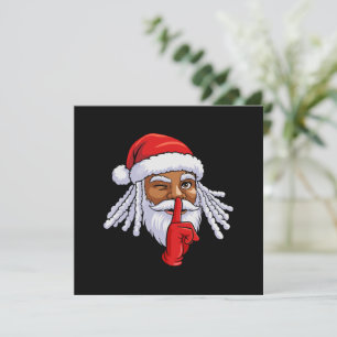 Cartes Pour Fêtes Annuelles Décoration de fête de Noël du Père Noël afro-améri
