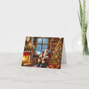 Cartes Pour Fêtes Annuelles décoration de la maison de Noël père Noël