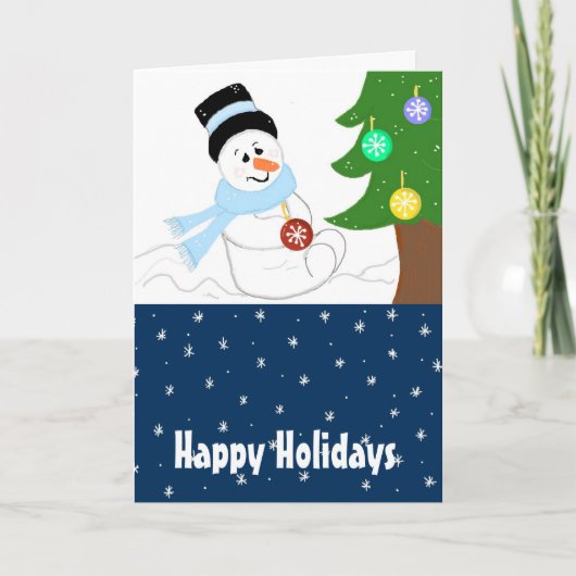 Cartes Pour Fêtes Annuelles Décoration de l'arbre (Devant)