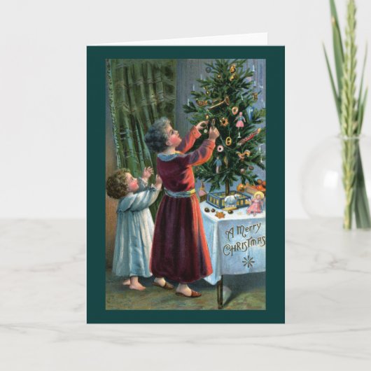 Cartes Pour Fêtes Annuelles Décoration de l'arbre de table (Devant)