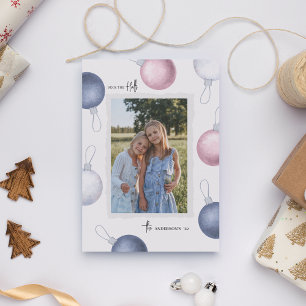 Cartes Pour Fêtes Annuelles Décoration de Noël Photo Bauble Noël
