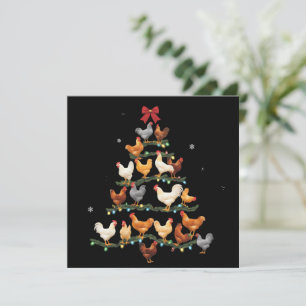 Cartes Pour Fêtes Annuelles Décoration de sapin de Noël au poulet Amateur de p