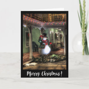 Cartes Pour Fêtes Annuelles Décoration de sapin de Noël bonhomme de neige