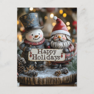Cartes Pour Fêtes Annuelles Décoration de vacances festive avec le Père Noël e