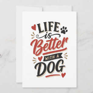 Cartes Pour Fêtes Annuelles Décoration murale pour amateur de chiens - La vie 