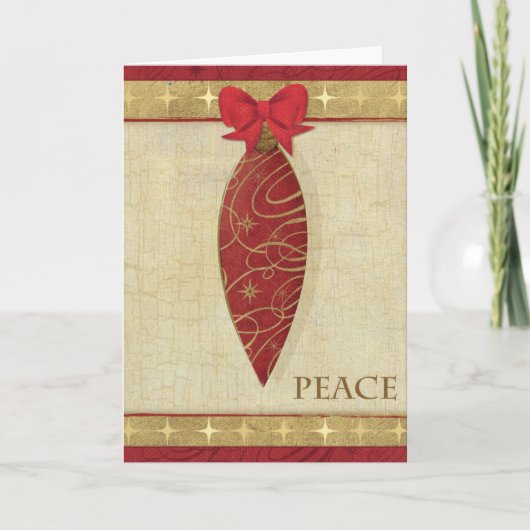 Cartes Pour Fêtes Annuelles Décoration rouge de Noël amour (Devant)
