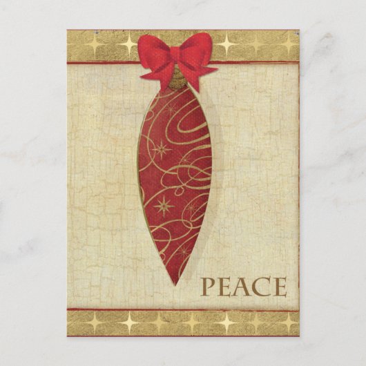 Cartes Pour Fêtes Annuelles Décoration rouge de Noël amour (Devant)