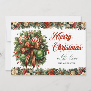 Cartes Pour Fêtes Annuelles Décoration tendance et élégante verte saint & déco