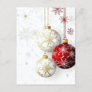 CARTES POUR FÊTES ANNUELLES DÉCORATIONS DE FÊTE ROUGE / OR #2