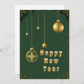 Cartes Pour Fêtes Annuelles Décorations de fêtes de fin d'année (Devant / Derrière)