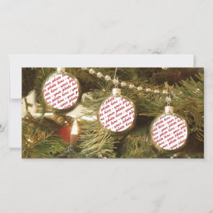 Cartes Pour Fêtes Annuelles Décorations de Noël (Ajouter 3 Photos)