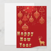 Cartes Pour Fêtes Annuelles Décorations De Noël Élégantes Avec Cerf (Devant / Derrière)