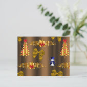 Cartes Pour Fêtes Annuelles Décorations de Noël sur bronze (Debout devant)