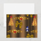 Cartes Pour Fêtes Annuelles Décorations de Noël sur bronze (Devant / Derrière)