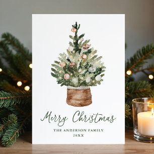 Cartes Pour Fêtes Annuelles Décorations de sapin de Noël rustique neutres non-