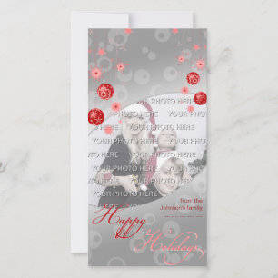 Cartes Pour Fêtes Annuelles Décorations élégantes de Noël Rouge