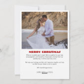 Cartes Pour Fêtes Annuelles Decorative Married and Merry Modern Rich RedText (Dos)