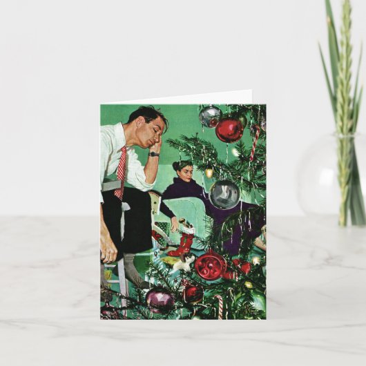 Cartes Pour Fêtes Annuelles Découpage de l'arbre (Devant)