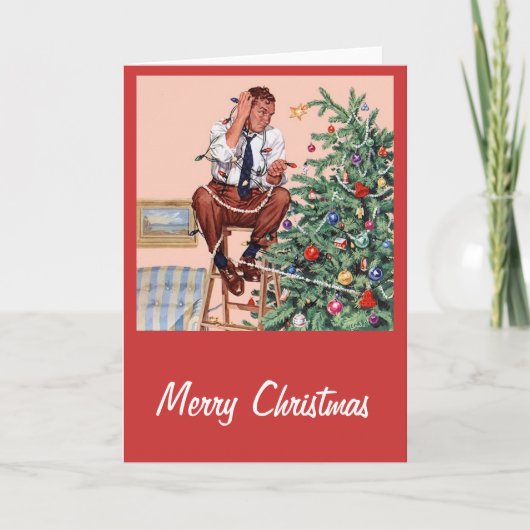 Cartes Pour Fêtes Annuelles Découper l'arbre de Noël (Devant)