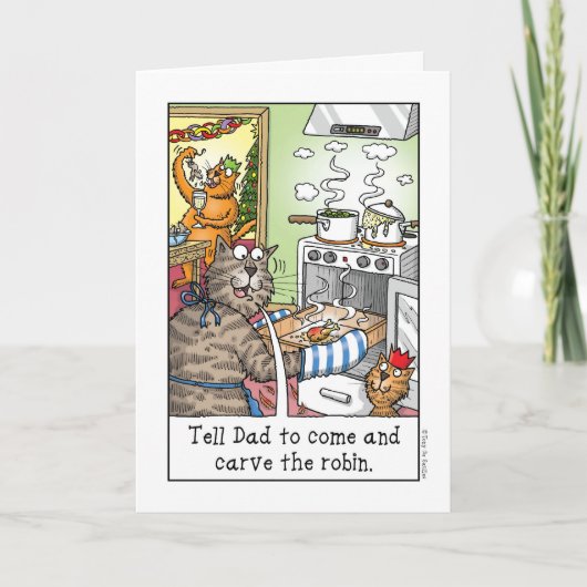 Cartes Pour Fêtes Annuelles Découpez le merle ! (Devant)