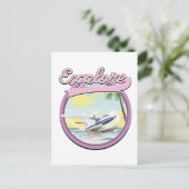 Cartes Pour Fêtes Annuelles Découvrez le logo de voyage (Debout devant)