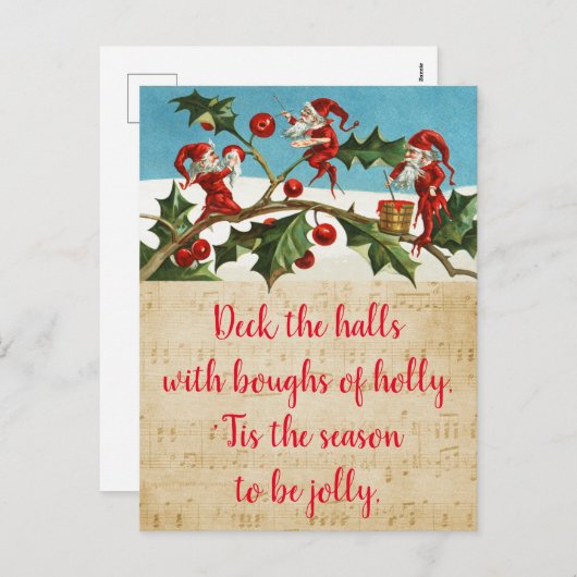 Cartes Pour Fêtes Annuelles Découvrir les halls avec des bouges de saint (Devant / Derrière)