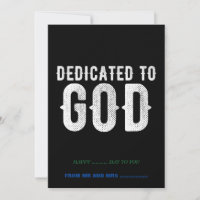 DÉDIÉ À DIEU COOL PERSONNALISABLE TEXTE BLANC