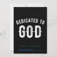 DÉDIÉ À DIEU PERSONNALISABLE COOL TEXTE BLANC