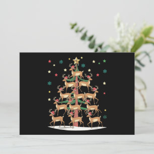 Cartes Pour Fêtes Annuelles Deer Christmas Tree Drôle Vacances Cute Reindeer