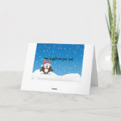 Cartes Pour Fêtes Annuelles Deer Père Noël Owl (Dos)