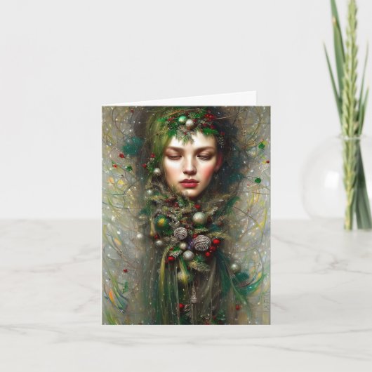 Cartes Pour Fêtes Annuelles Déesse de Noël (Devant)