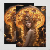 Cartes Pour Fêtes Annuelles Déesse d'enseignant d'or (Devant / Derrière)