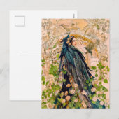 Cartes Pour Fêtes Annuelles Déesse Freyja à Falcon Cloaka (Devant / Derrière)