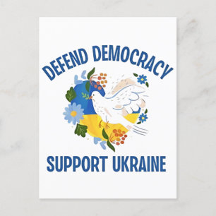 Cartes Pour Fêtes Annuelles Défendre la démocratie soutenir l'Ukraine Amérique